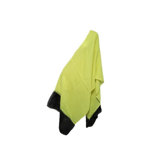 Lime Green and Black Pareo or Sarong Beach Coverup Large Wide Sheer Scarf - NEW - Picture 5 of 7